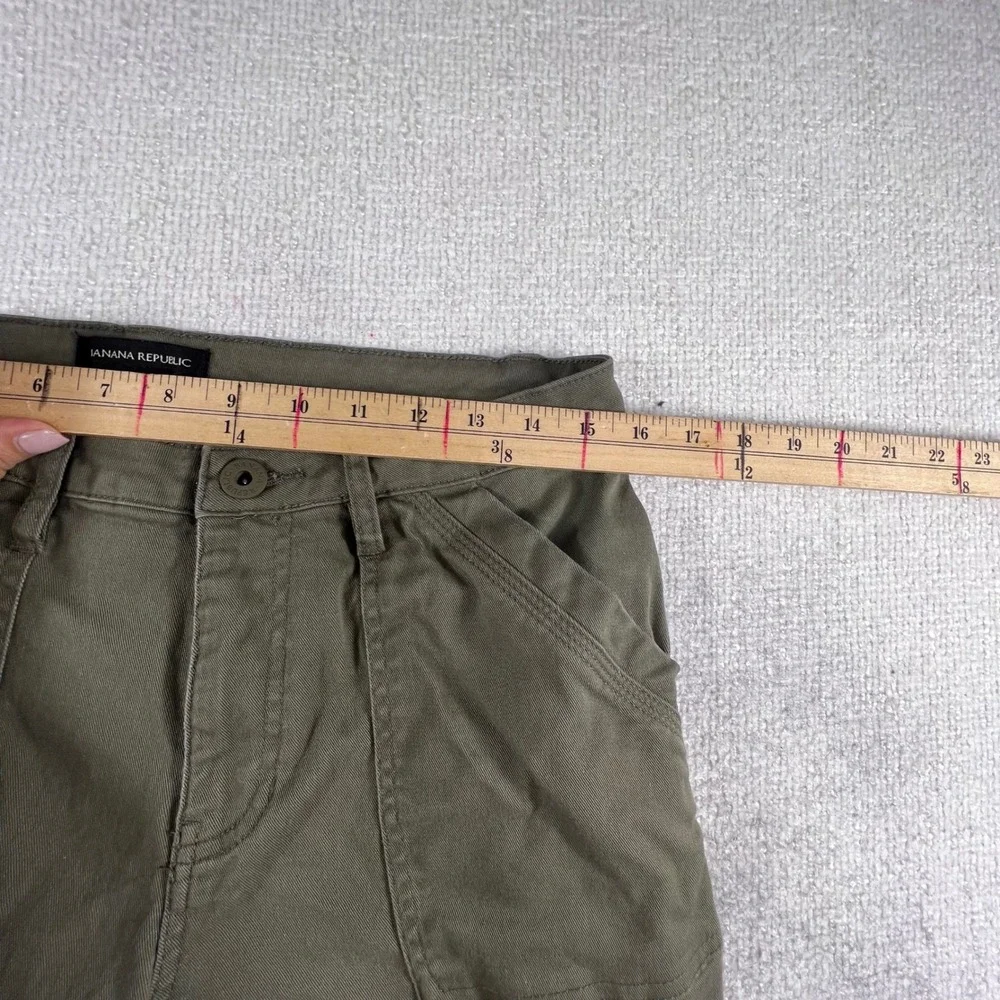 Banana Republic Womens‎ Olive Green Skinny Utility Pants High Rise Chino Size 10